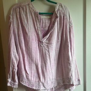 We the free free people like pink faded. Raw edge seamed beach tunic
